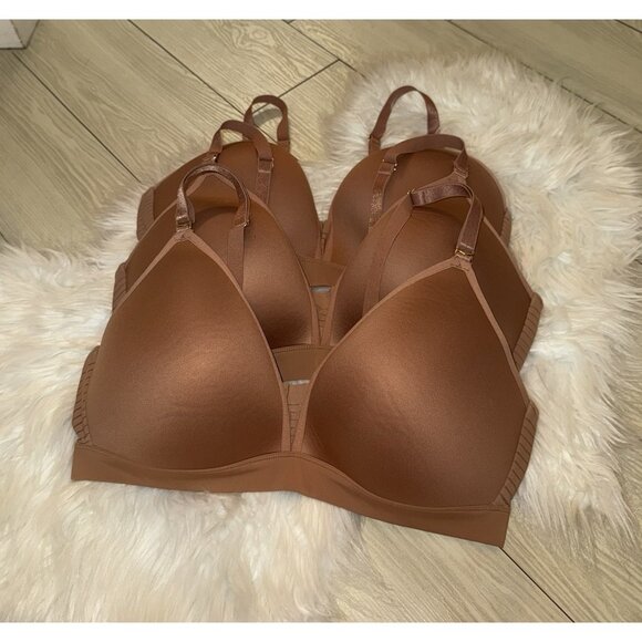 Third Love 24/7 Seamless Stripe Wireless Bras Lined Womens 38C